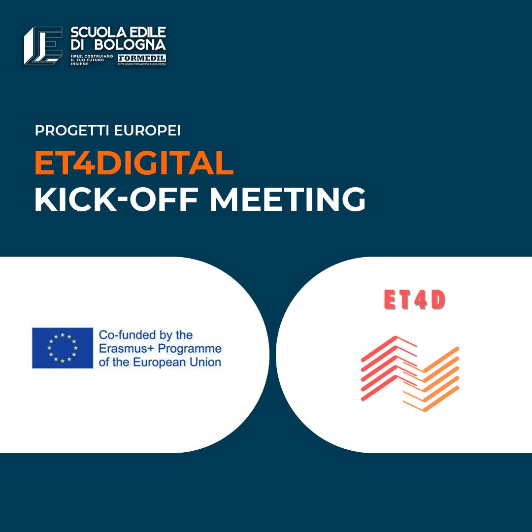 IstitutoEdili's tweet photo. 🚀 Our new 𝐄𝐓𝟒𝐃𝐢𝐠𝐢𝐭𝐚𝐥 project, co-financed by the European Union, was officially launched on 𝟒 𝐃𝐞𝐜𝐞𝐦𝐛𝐞𝐫 during the kick-off meeting with all our partners.
#iiple #iiplebologna #erasmusplus #ET4Digital https://t.co/XYzBk0BLdX