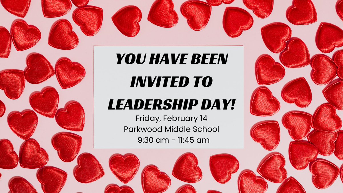 Leadership Day is in one week! Our leaders are working so hard to get everything ready. We hope you can join us from 9:30 - 11:45! RSVP: forms.gle/gJqzqae2N2fv1y…