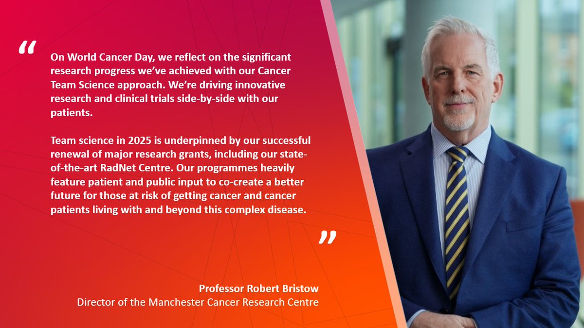 🔬 This #WorldCancerDay, we’re celebrating the progress we’ve made through our #CancerTeamScience approach.

🚀 From pioneering research to clinical trials, we're working alongside patients to drive innovation and improve outcomes for people living with and beyond cancer. 💙