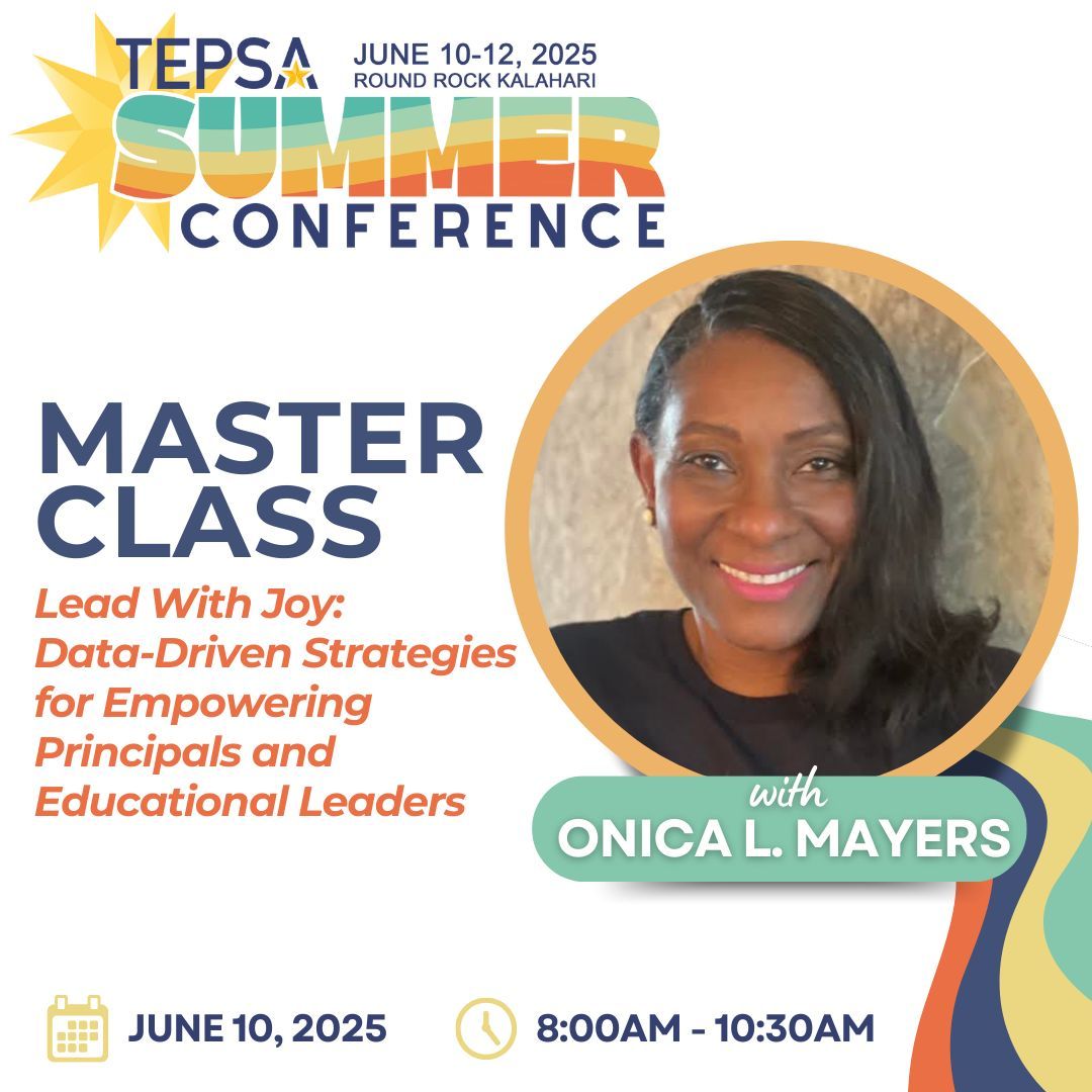 TEPSA (@tepsatalk) on Twitter photo Are you looking to integrate the importance of data w/the power of leading w/joy? To gain strategies to inspire & motivate your team while using data to inform decisions?
Learn more here: tepsa.org/summer-confere…
Registration is open—spots are limited!
#WeLeadTX <a href="/O_L_Mayers/">Dr. Onica L. Mayers</a> Are you looking to integrate the importance of data w/the power of leading w/joy? To gain strategies to inspire & motivate your team while using data to inform decisions?
Learn more here: tepsa.org/summer-confere…
Registration is open—spots are limited!
#WeLeadTX <a href="/O_L_Mayers/">Dr. Onica L. Mayers</a>