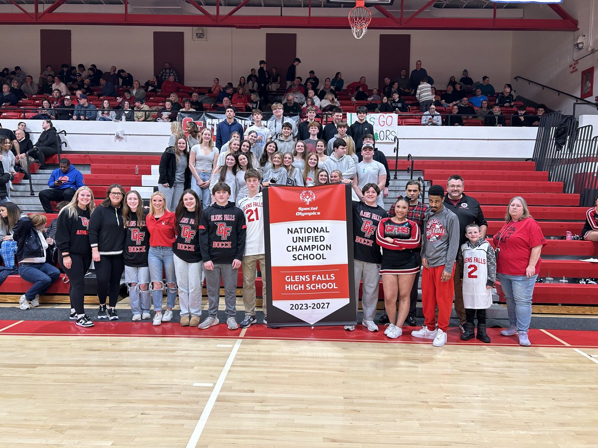 GFSDathletics's tweet photo. At last night's basketball game, we unveiled our National Unified Champion School banner! Congratulations to everyone who made this a reality!!
WE ARE #GFNATION 🔴⚫ https://t.co/oXfIOWP6Z4