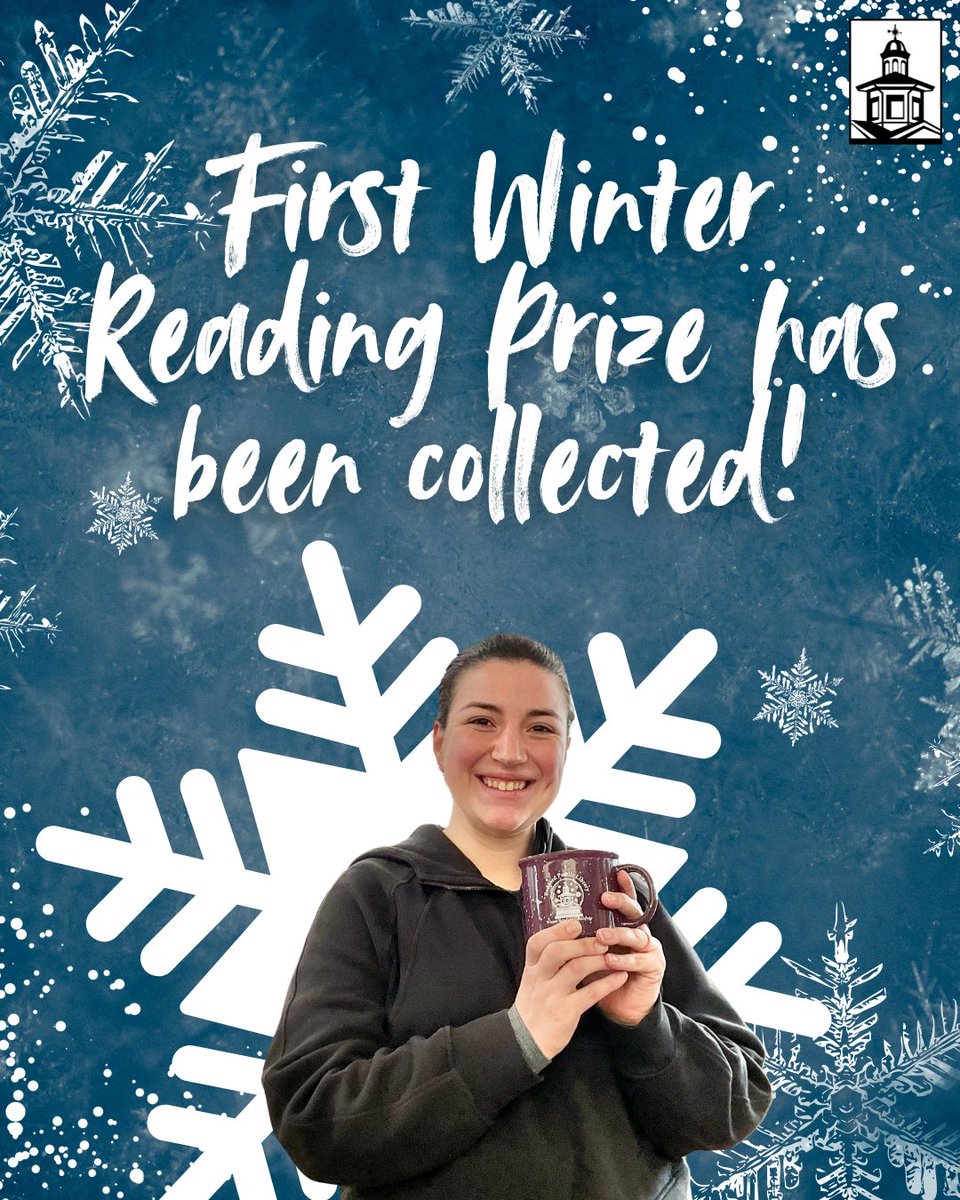 The first Winter Reading Prize has been collected! Will you be next? Cheers to reading your way through the snow. #winterreadingchallenge #bedfordreads
