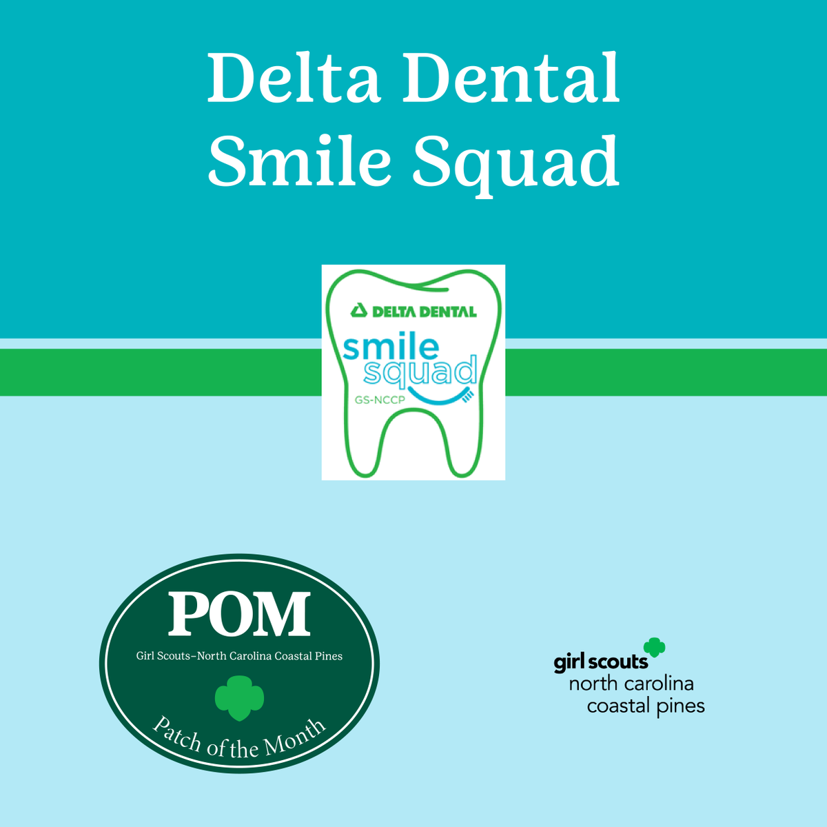 Use your creativity to learn how your mouth links to your overall health and well-being! Master the topics to earn a patch and join the Smile Squad: gsnccp.org/DeltaDentalPOM Submit an eval and patch order by 2/28 to be entered to win an electric toothbrush: gsnccp.org/PatchEvalOrder