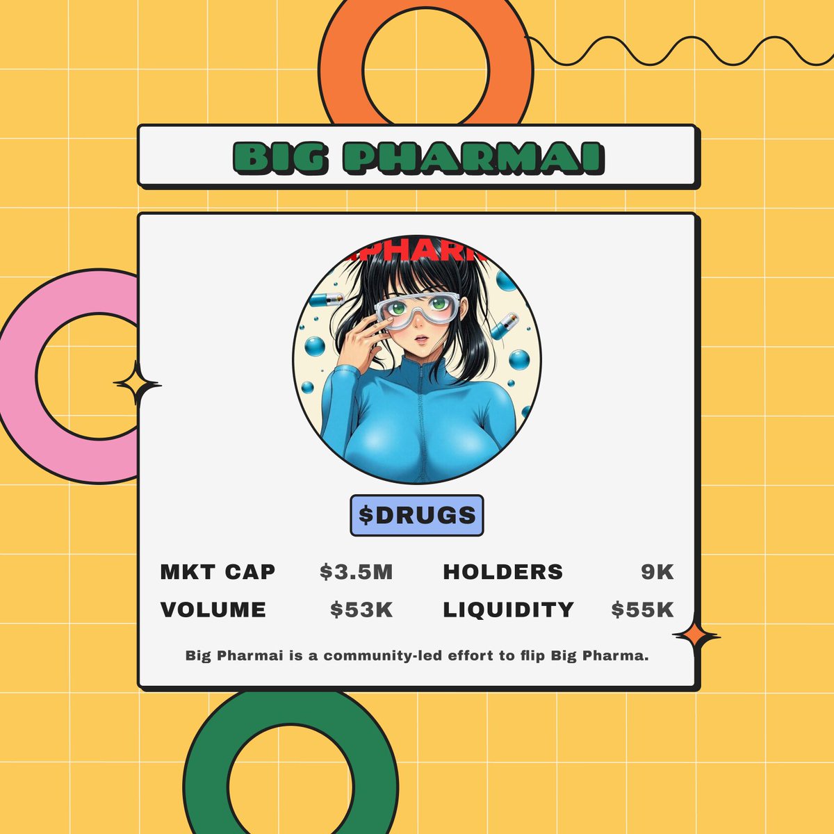 New Token on <a href="/FlexBags_fun/">FlexBags</a> - <a href="/Big_Pharmai/">Big Pharmai</a> $DRUGS

This gem is live on our platform! 🚀 Buy and flex your #AIagents and #Memes, with even more waiting for you - start now! 💪

Be part of the FlexBags revolution!
Join with us at flexbags.fun
