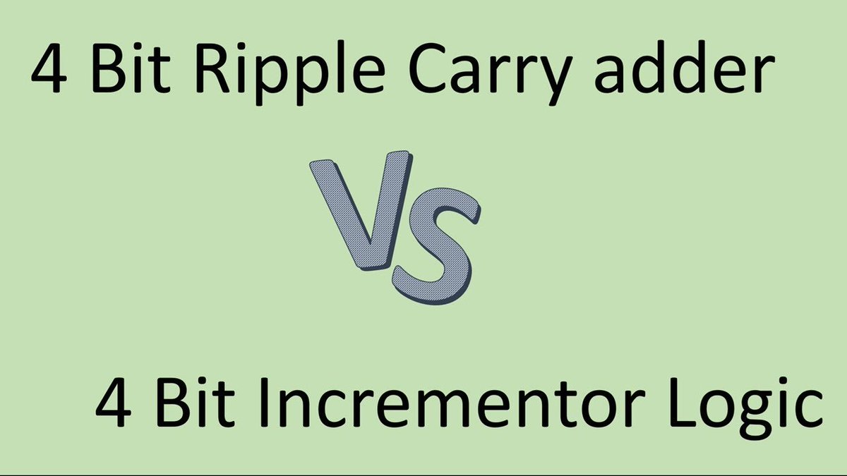 Technical_Bytes's tweet image. 4 Bit Ripple Carry Adder vs 4 Bit Incrementor Logic

youtube.com/watch?v=mAAuvU…