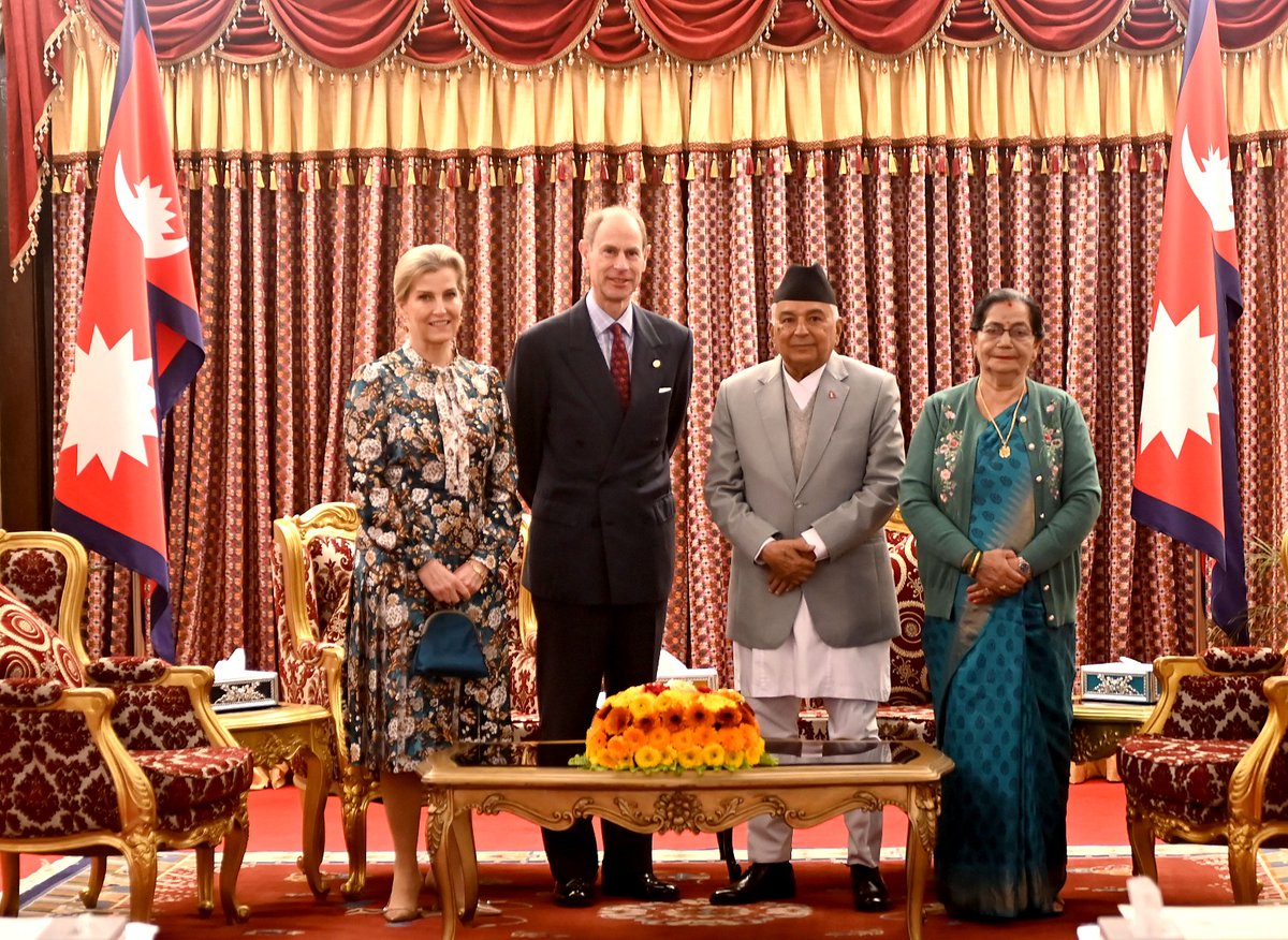 UKinNepal's tweet photo. Wonderful to celebrate 209 years of 🇬🇧 -🇳🇵partnership and our deep bonds of friendship meeting Rt. Hon President Ram Chandra Poudel today. @RoyalFamily @OOP_Nepal https://t.co/EI63t7O1Jo