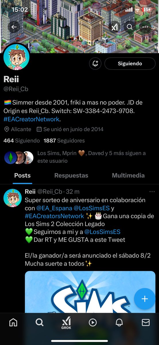Liselitah's tweet photo. @Reii_Cb @EA_Espana @LosSimsES Que ilusión que los sims 2 estén de vuelta ☺️💛 https://t.co/ngxew2Xoet