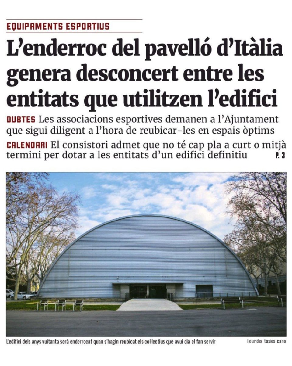 Des de Joves Units del Poble-sec, expressem la nostra preocupació i desacord amb la manca de planificació de l’Ajuntament respecte a l’enderroc del Pavelló d’Itàlia.