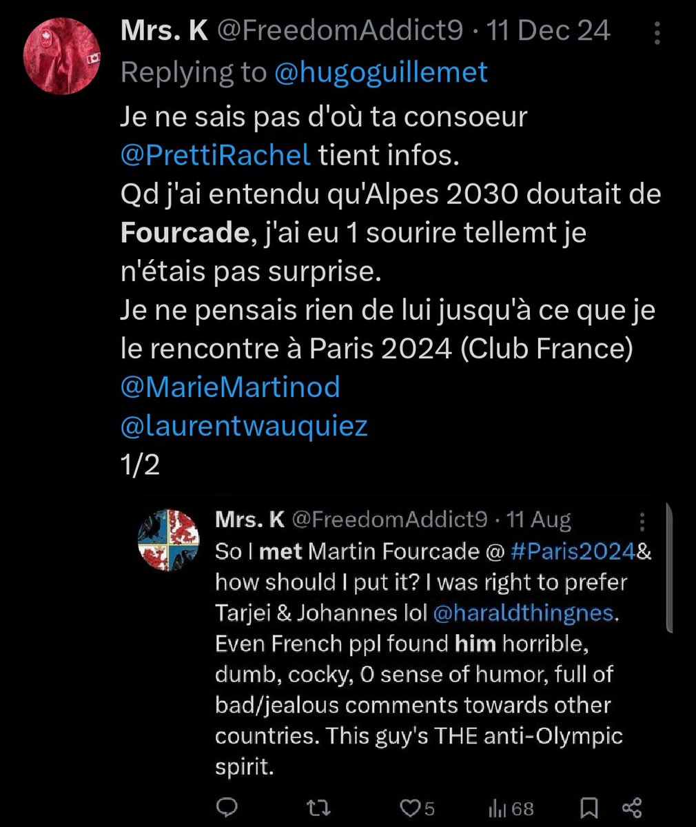 EuroOnHeels's tweet photo. 🤣J'avais prédit depuis 08/24 (qd j'ai échangé avec @martinfkde au Club🇨🇵) qu'il causerait des pbs à #Alpes2030. Je n'avais jms croisé 1 sportif aussi abominable, agressif,odieux avec tt le monde &les autres délégations
@RenaudMuselier @NPechalatOff @hugoguillemet #MartinFourcade https://t.co/mecTTzZQ5J