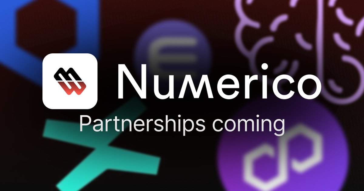 Numerico_AI's tweet photo. We have integrated or partnered with some of the most well-known brands in the crypto space.

Among them are Chainlink, Polygon, Enjin, Paal AI, MultiversX, and others.

With upcoming releases, more partnerships will follow. https://t.co/hujkUBe726