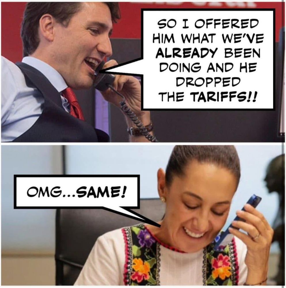 MSNBC: That was fast!  Flailing Trump folds immediately in failed tariff clash.

Thank you, Canada and Mexico for standing up to Trump and revealing him to be the easily manipulated idiot he really is.
#ProudBlue #TrumpIsUnfitForOffice #TrumpisaNationalDisgrace #Felon47 #FOTUS