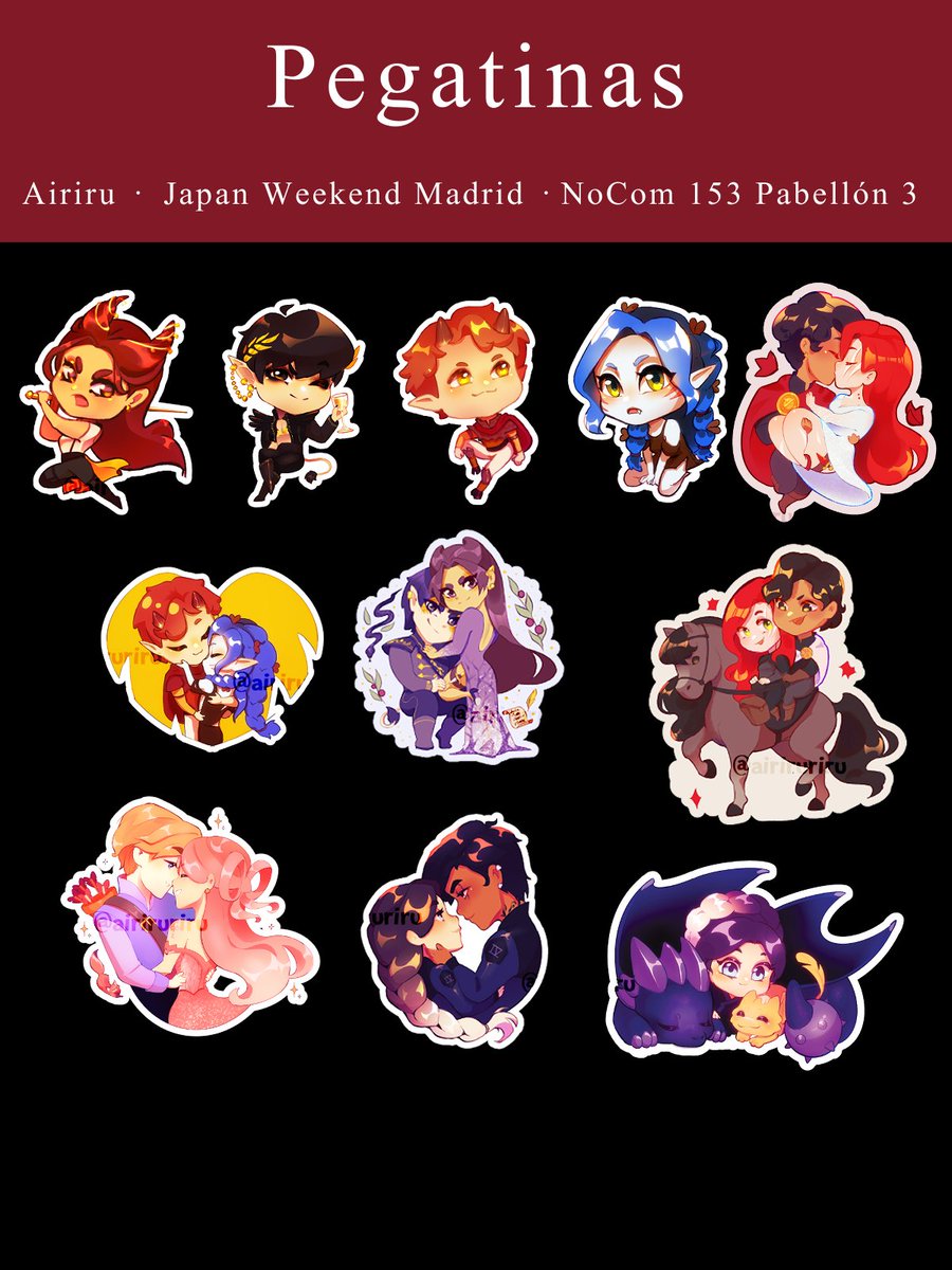 ¡Aquí tenéis mi ubicación y catálogo para la Japan Weekend de Madrid! No está absolutamente todo porque quiero ver si me da tiempo a añadir un par de cositas más &lt;3

Stand 153 No Comercial Pabellón 3 &lt;3

Abro reservas hasta el jueves 13 inclusive!!
