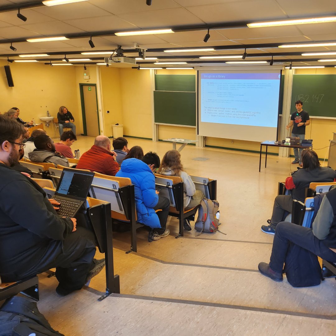 ekumenlabs's tweet photo. #FOSDEM 2025 was an amazing chance to connect with the robotics community! 🚀
Proud to have helped organize the first #Robotics & #Simulation Devroom and be part of such an inspiring event. Huge thanks to Lucas Chiesa & Agustin Alba Chicar for representing #Ekumen! https://t.co/cY3Uv2aAL9