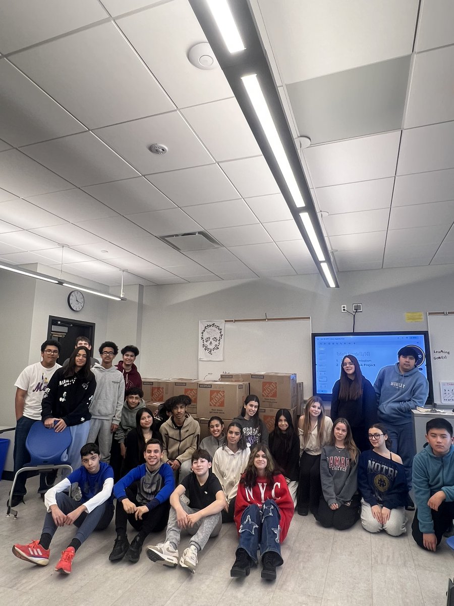 Congratulations to Mrs. Maloupis’ classes on a hugely successful drive. 8th graders collected, organized, and packed up donations into a total of 47 boxes. Donations were sent to the Pine Ridge Reservation in South Dakota, which lies within the poorest county in our nation.