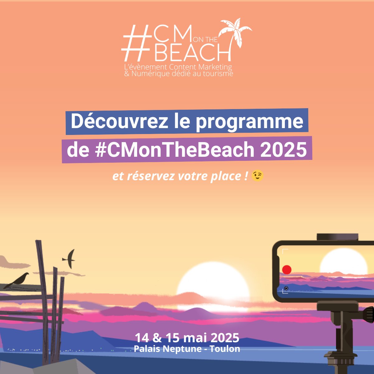 [EVENEMENT🏖️] Après la diffusion du programme en fin de semaine dernière, place à l’ouverture de la billetterie de #CMonTheBeach ! 📅 Rdv les 14 et 15 mai prochains au Palais Neptune de Toulon ! 🎫 Pour prendre vos billets, ça se passe par ici : lnkd.in/ewzhPV9