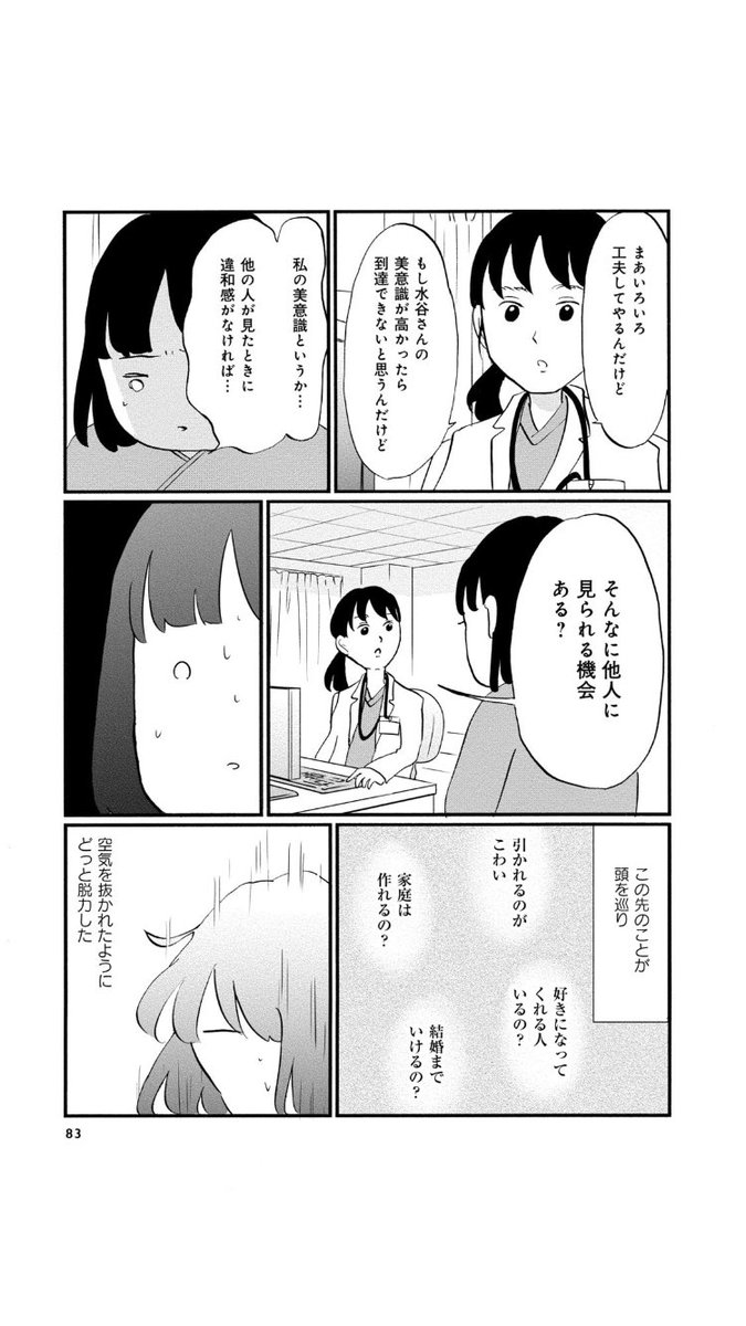 乳がん自体より、その後の人生や体の形の変化を気にする 