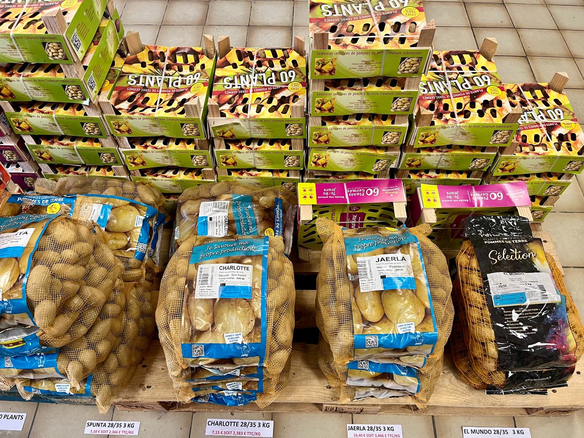 Retrouvez dès à présent, dans notre magasin Agri Agen à Bon-Encontre, tous nos plants de pommes de terre🥔! Plusieurs variétés et contenances selon vos envies et besoins. 🌞😀

📍72 rue Georges Clémenceau, 47240 Bon-Encontre