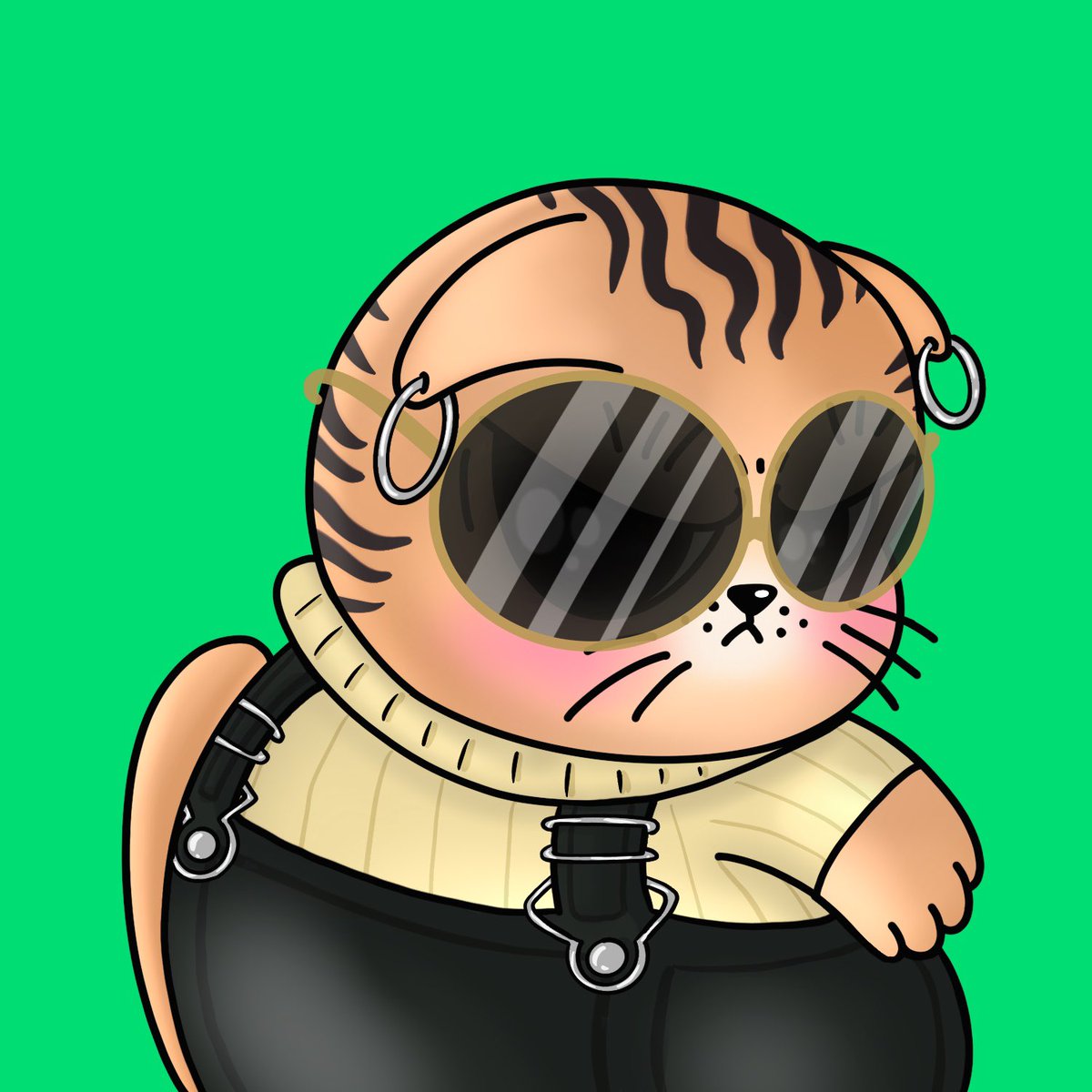 Cute meow-teaming up with Abstract Builder <a href="/mariannehere/"></a> ✳️😼💚 = Claw-some crypto creations! 🐾