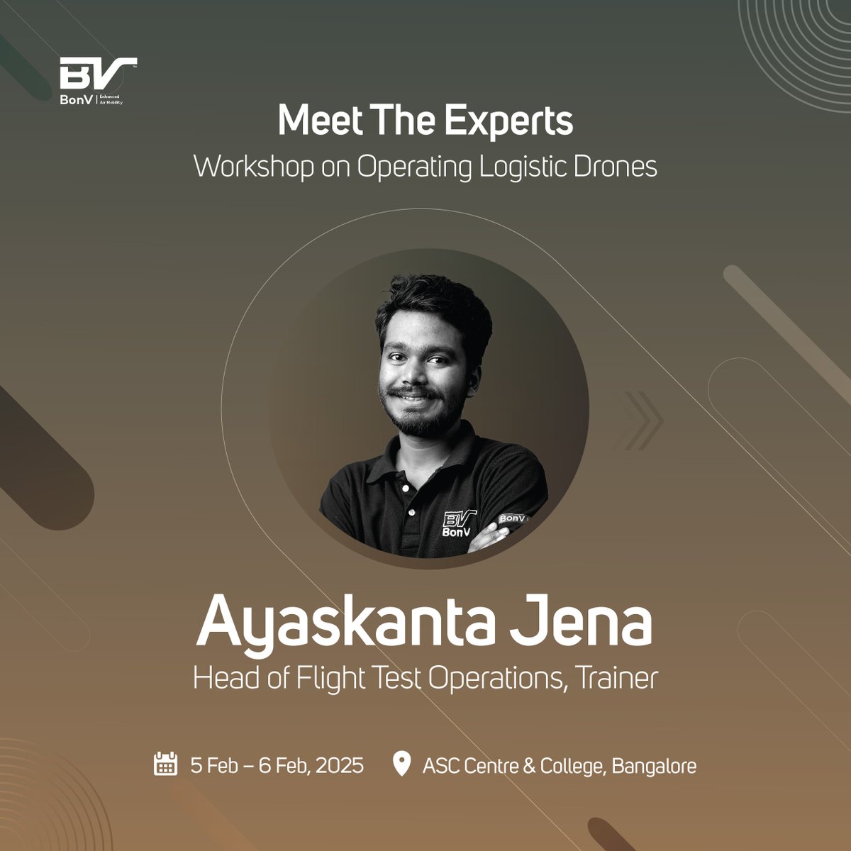 BONVCommunicat1's tweet image. Meet Ayaskanta Jena, the expert behind our Flight Test Operations at BonV Aero. With deep expertise in heavy-lift drones and eVTOL, he ensures our platforms are mission-ready. 

Stay tuned for his insights at the workshop!

#bonvaero #aerialmobility #dronetechnology #workshop