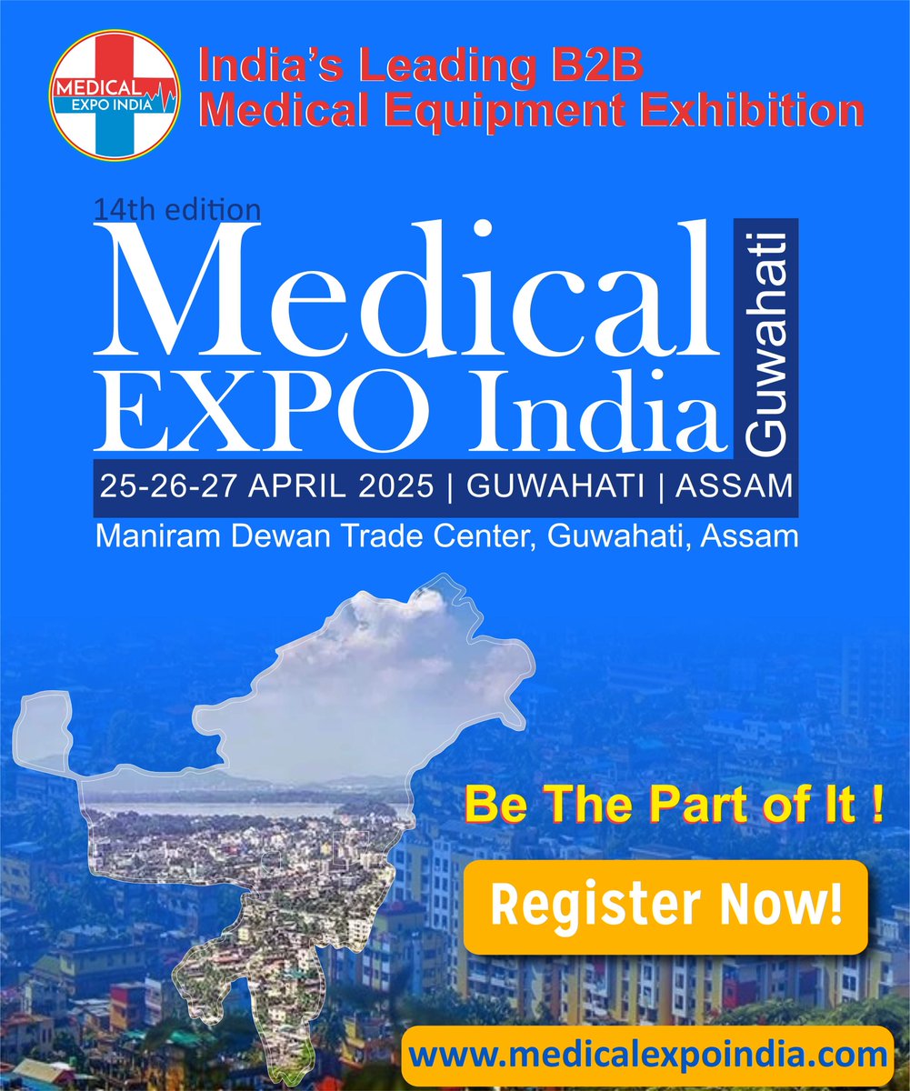 Be The Part of It!
14th Medical Expo India 2025 | Guwahati | Guwahati on 25-26-27 April at Maniram Dewan Trade Centre
India's Leading B2B Medical Equipment, Diagnostic Equipment &amp; Lab Device Exhibition
Book Now: medicalexpoindia.com
Connect us : 8726999966 #medicalExpoGuwahati