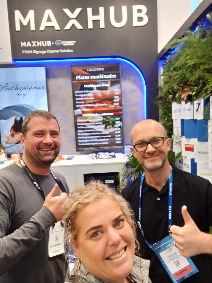 ElectrosonicSA's tweet photo. The Zoom team from @FirstDist , Channel Norval and John William De Jongh, enjoying a @MAXHUB_Global booth tour with Thomas at @ISE_Show.
#FirstDistribution #avsolutions #ise2025 #firabarcelona https://t.co/M8ayT5LpAR