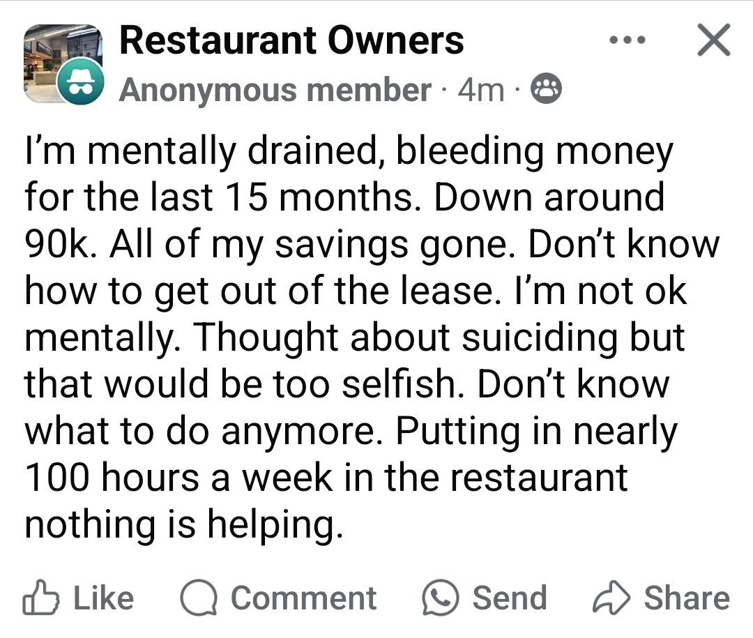 This is the hard reality of what the government is doing to businesses. I apologise for my language however this is a fucking shambles.