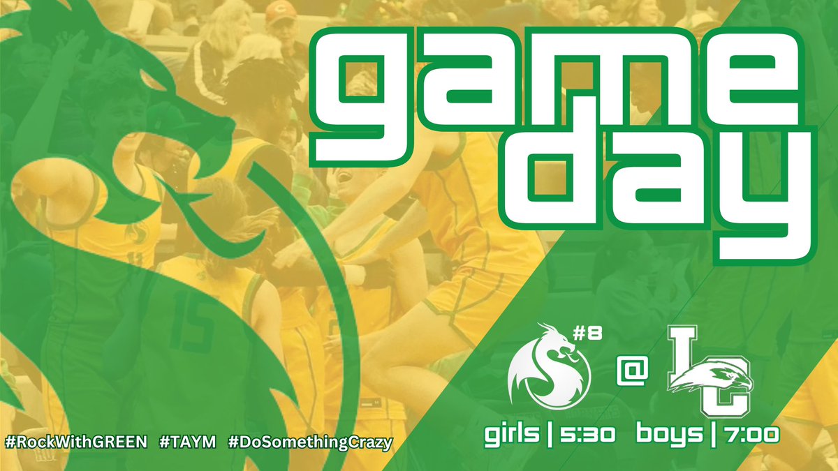 GAMEDAY

THE RE-UP between Green and LaRue is on tonight at LaRue County.

#8 Green travels to 18th District opponent as their year on the road continues. 

Girls 5:30 CST
Boys 7:00 CST

THE DEN THEME - GREEN AND GOLD

GO DRAGONS 🐉 

#TAYM #RockWithGREEN #DoSomethingCrazy