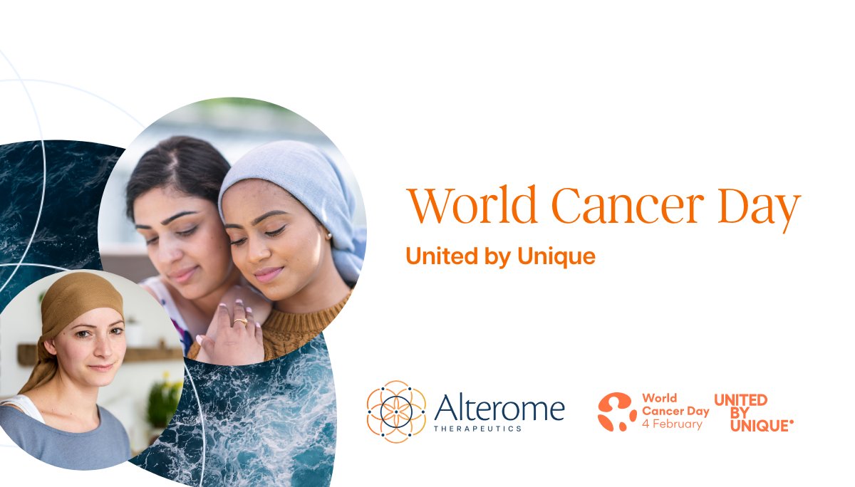 Today, we reflect on the #WorldCancerDay theme “United by Unique,” which places people at the center of their care. At Alterome, we’re committed to precisely targeting validated oncogenic drivers to change the lives of cancer patients, one alteration at a time.