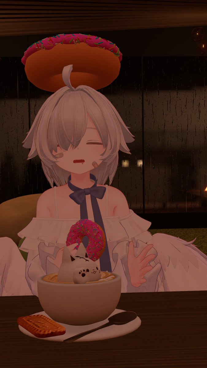 Fav_nian's tweet image. サナティアちゃんお手軽ドーナツヘイロー改変