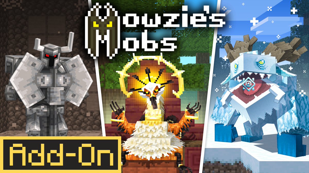 HoneyfrostMC's tweet image. Mowzie&apos;s Mobs arrives to Minecraft Bedrock Edition in 30 minutes!🚀

#MowziesMobs #MinecraftCreator