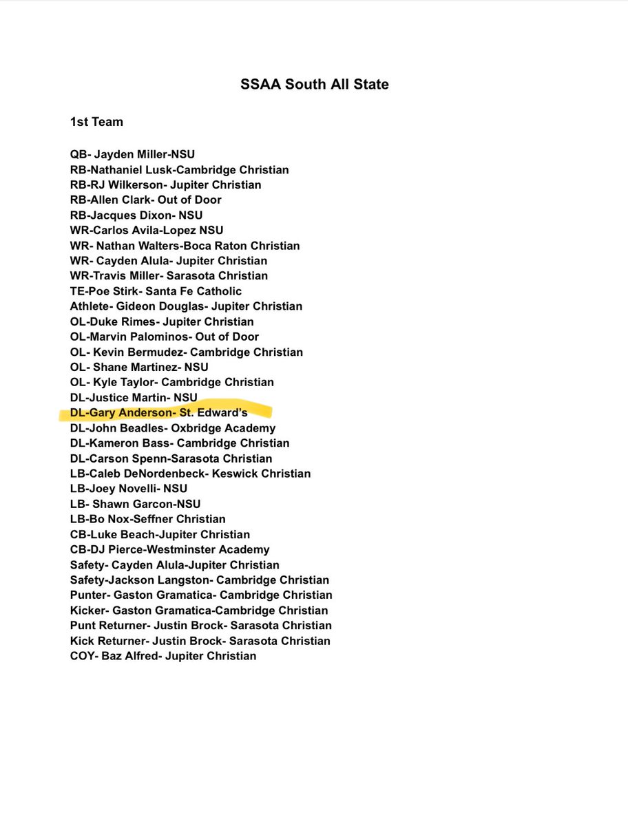 Thank you <a href="/SSAAAthletics/">SSAA Athletics</a> for the  All-State 1st team voting!