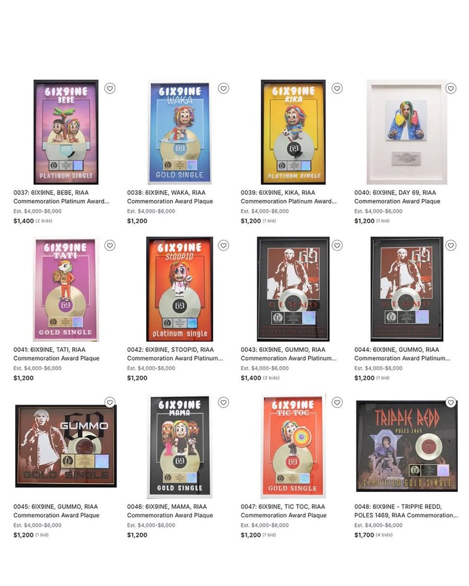 Vergi borcunu ödemeyen 6IX9INE’nın sahip olduğu her şey, vergi dairesi tarafından açık artırmaya konuldu.