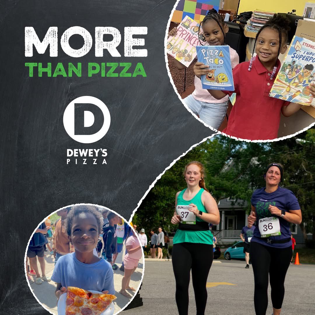 At Dewey's Pizza, our Purpose is to Nourish our Community. 💚 We’re excited to share our 2024 Community Giving Report, celebrating the amazing partnerships we’ve had with organizations throughout the last year. Explore the impact we’ve made together at deweyspizza.com/dewmore