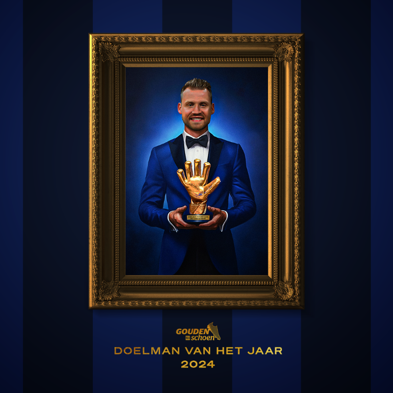 ClubBrugge's tweet photo. HI5TORY!🏆
Voor de vijfde keer doelman van het jaar! 🧤#GoudenSchoen2024