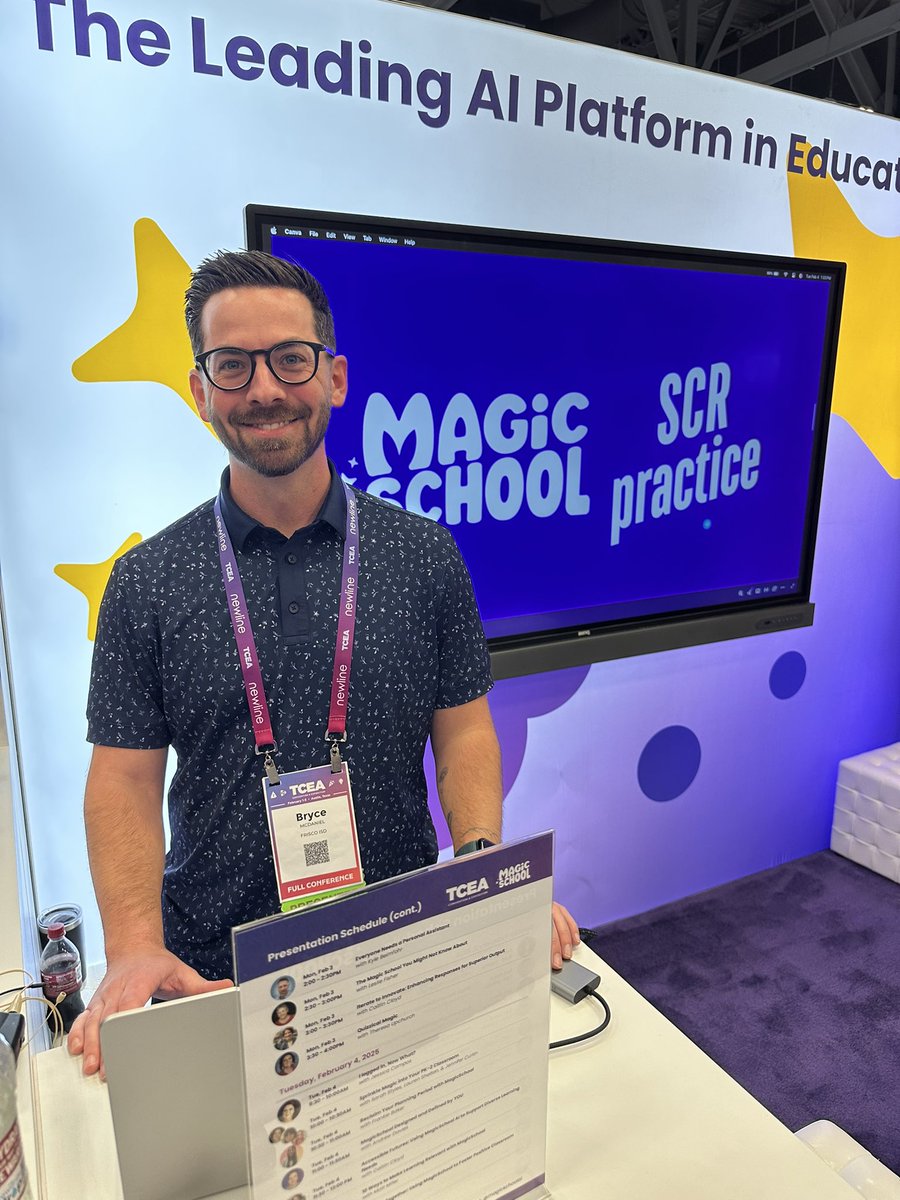magicschoolai's tweet image. Come on down to booth 2226 to learn about using Magicschool SCR Practice! 

Starting at 1:15PM #TCEA