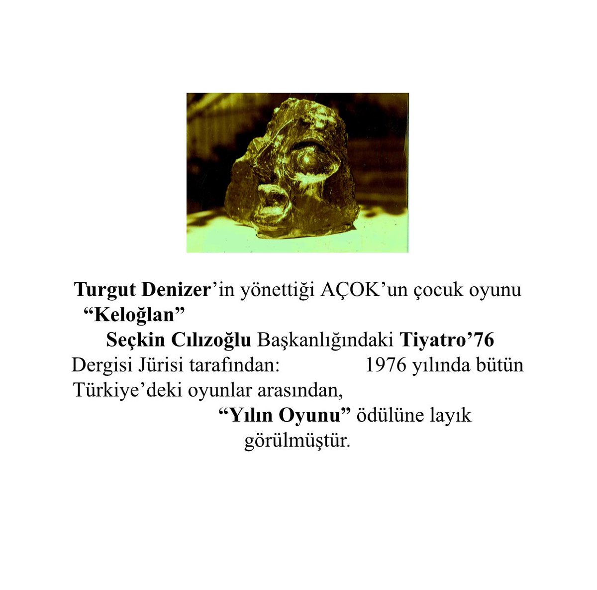 Başka bir maile bakarken az önce #ÜmitDenizer ile yazışmalarımıza rastladım. Hâlâ çok şaşkınım. Tiyatro ile ilgili en seviyeli sohbetleri yaptığım kişilerdendi. Bana Keloğlan çocuk oyununun metnini yollamıştı. Çok büyük kayıp çok!