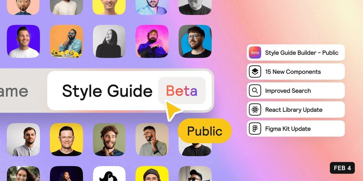 Happy February Component Day! 🎨✨

Here’s whats new to Relume:

→ Style Guide Public Beta
→ 15 new components
→ Improved search
→ React Library v1.3.0 

Learn more 🧵👇