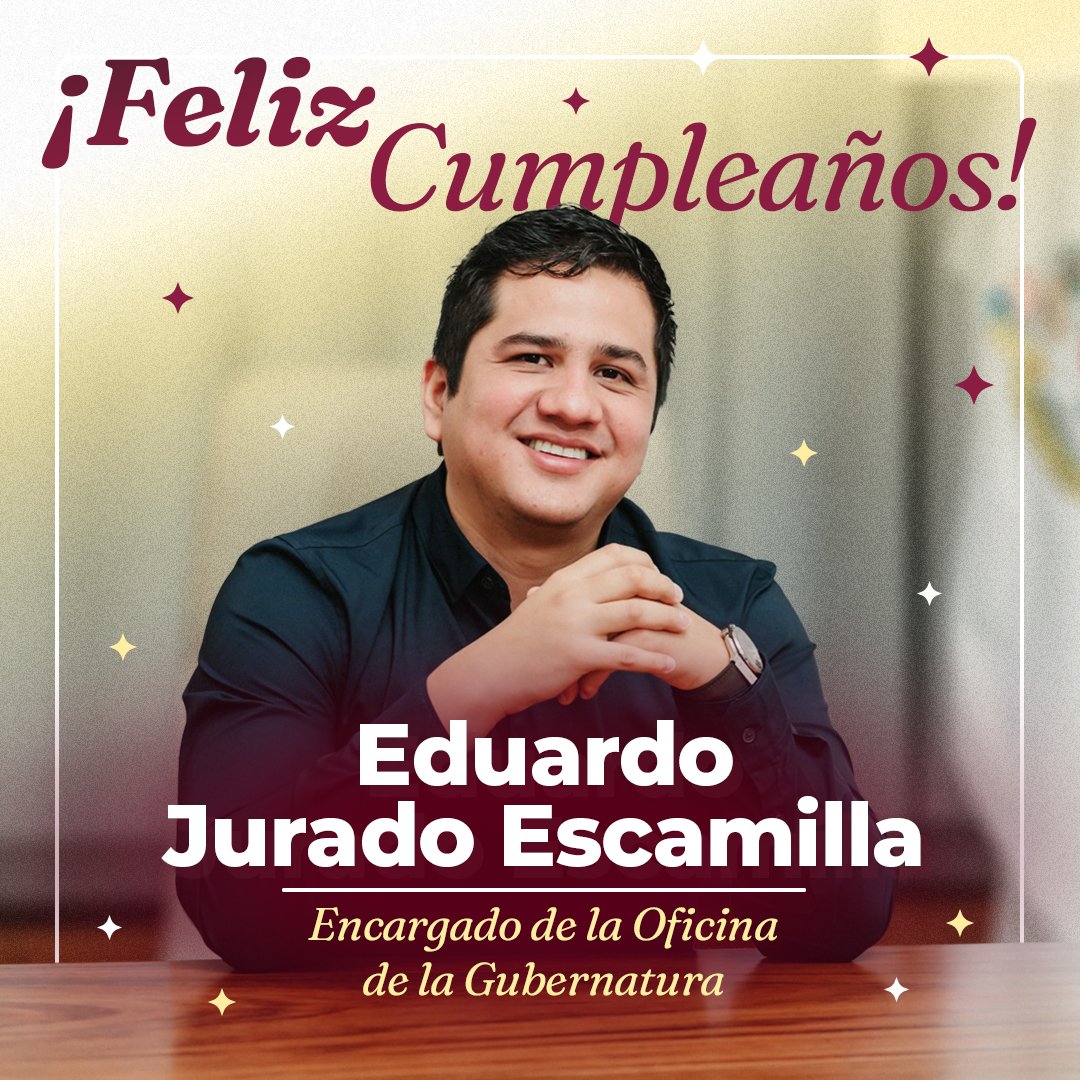 indira_vizcaino's tweet photo. ¡Feliz cumpleaños, Eduardo Jurado! Te deseo un día lleno de alegría y que este sea el inicio de un nuevo año repleto de oportunidades y buena salud.

Agradezco y reconozco tu trabajo como servidor público, pero también como un buen amigo. ¡Felicidades!🎂 https://t.co/FJJy5Im2O3