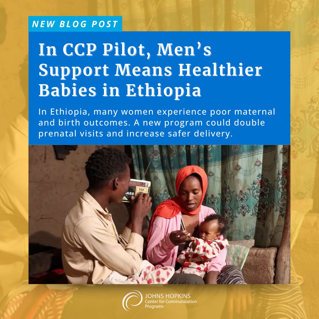 🇪🇹 In Ethiopia, CCP’s SHARE program showed that when men support their partners, maternal and birth outcomes improve.

✅ 31% increase in men’s supportive behaviors
✅ 2x prenatal visits
✅ More facility-based births

🔎 Learn more: ccp.jhu.edu/2025/02/03/men…