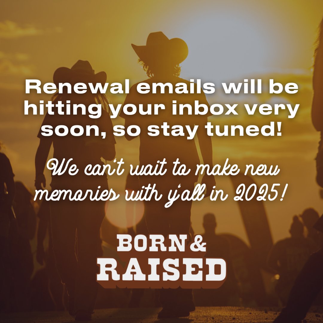 bornraisedfest's tweet photo. Exciting news! We’re partnering with a new ticketing vendor, Vivenu, to make your ticket-buying experience even better.
AS PART OF THIS CHANGE, YOU WILL NEED TO CREATE A NEW ACCOUNT TO PURCHASE YOUR TICKETS🎟️
We can’t wait to raise a glass and celebrate country music with y’all🍻 https://t.co/imUO6UVeiZ
