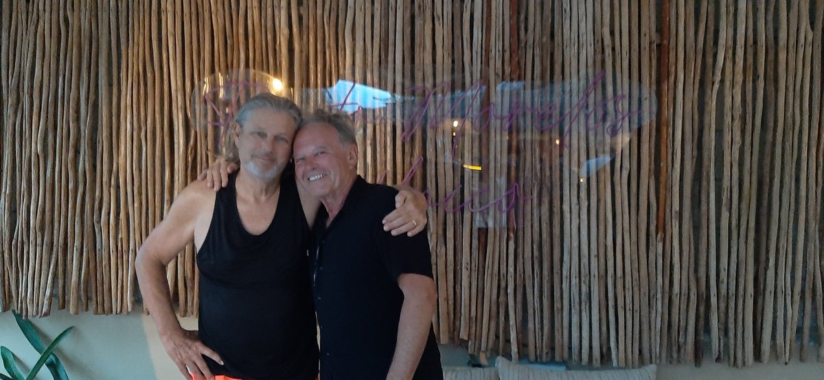 tarinelbert's tweet photo. Puerto Morelos: Reuniting with one of my oldest and dearest friends who's been in California  for the last 35 years. https://t.co/SLX8SRvhb4