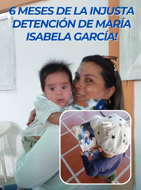 🚨🚨Conoce la historia de Maria Isbela Garcia Castillo, presa política de este régimen, ella es Educadora, dedicada a la formación de niños y jóvenes en el Estado Apure, madre de un pequeño de 1 añito, cuando fue injustamente detenida por funcionarios de la GNB