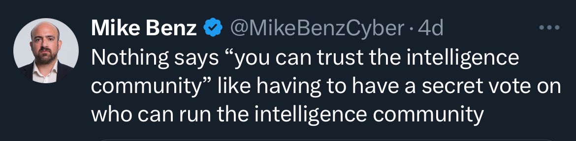 Regardless of how the Tulsi vote turns out, the American people should make a note for history that it is absolutely despicable that Congress is holding this vote in secret.