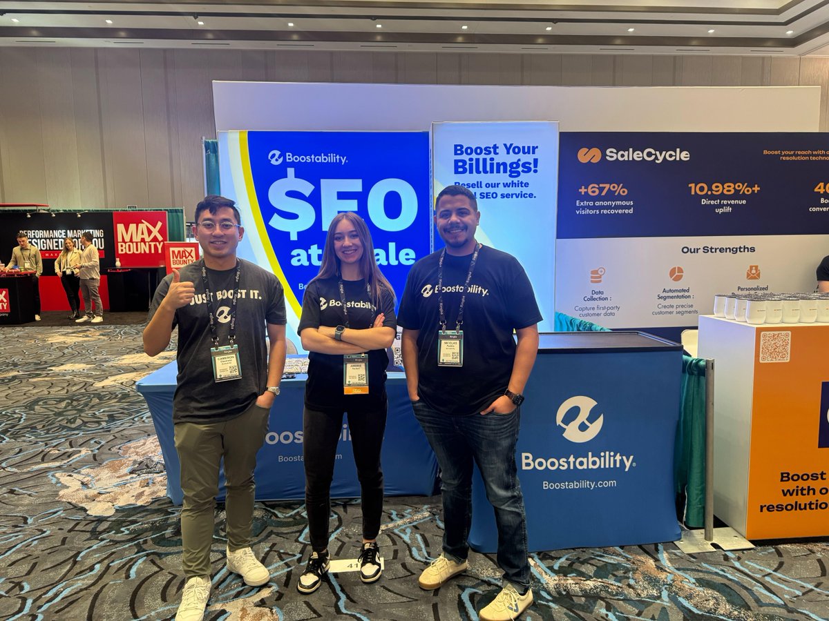 Boostability's tweet image. 🚨 Giveaway Alert! 🚨
We’re at #ASW25—come visit Boostability at Booth #417! You could win:
🥃 High West Whiskey
⌚ Fitbit Charge 6
🔊 Wonderboom Speaker
Don’t miss out! Let’s connect! 👋 #AffiliateSummitWest #Boostability #ASW