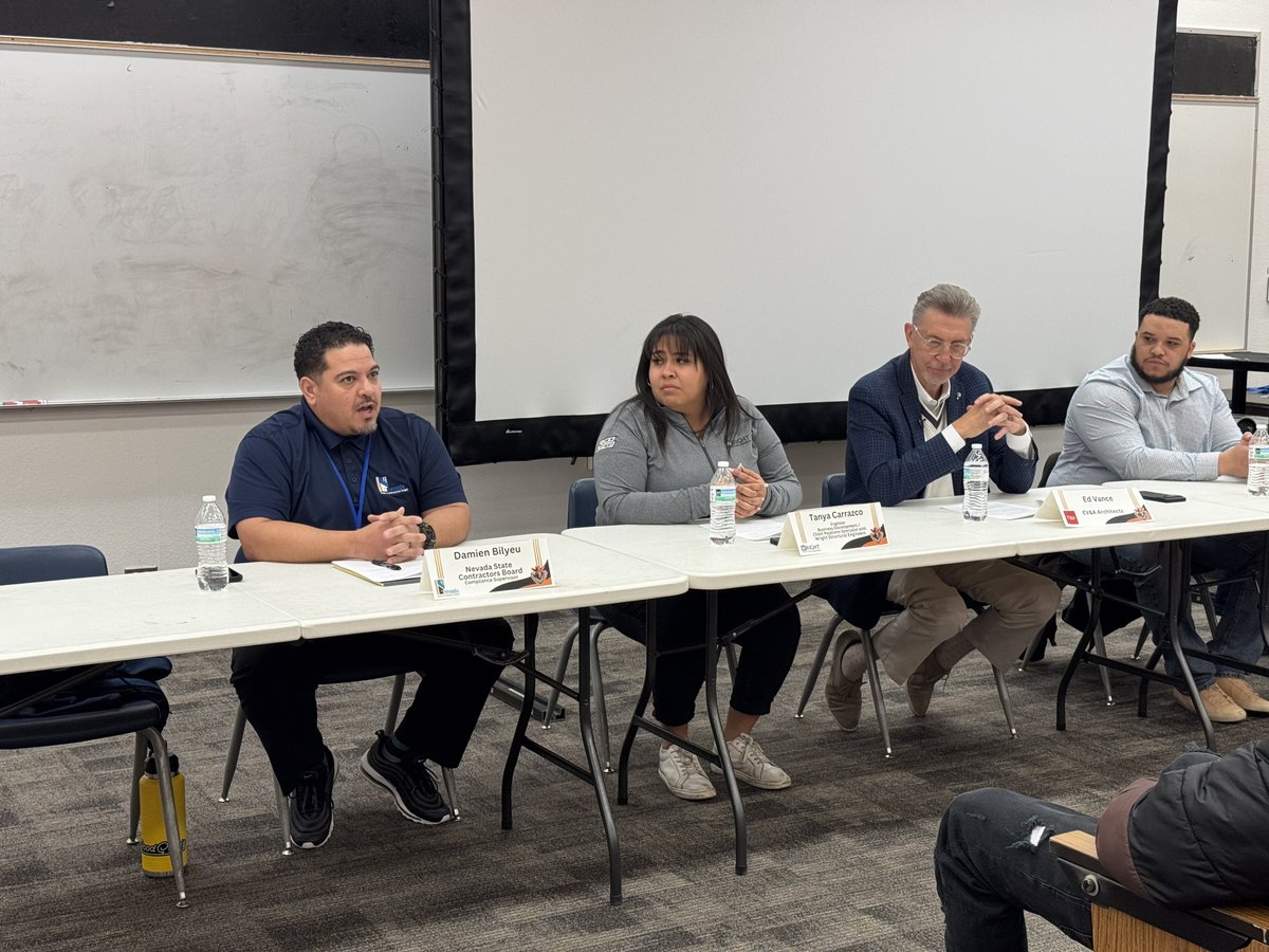 NV Contractors Board (@nscb) on Twitter photo We got an early start to CTE (Career and Technical Education) Month with a visit to Chaparral High School! Alongside other professionals in the industry, we participated in a construction education panel.
Thank you <a href="/ChaparralHS_LV/">Chaparral High School</a> for hosting! We got an early start to CTE (Career and Technical Education) Month with a visit to Chaparral High School! Alongside other professionals in the industry, we participated in a construction education panel.
Thank you <a href="/ChaparralHS_LV/">Chaparral High School</a> for hosting!