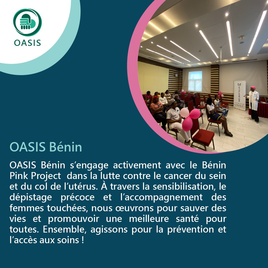 OASISBenin's tweet photo. Ensemble, unis dans la lutte contre le cancer. Prévention, dépistage et engagement pour sauver des vies ! 🎗️💖

#soinsdesanté #santéfeminine #oasisbenin https://t.co/ZSaHpfxZvn