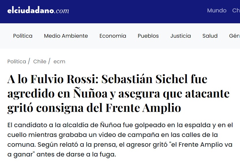 La agenda de "medios" como El Ciudadano es absurda. Hoy tratan de funar a alguien que fue mencionado en una causa de hace cuatro años, sin que exista ninguna acusación en su contra.

Conozco a muchas otras personas que han sido mencionadas en causas judiciales: el Presidente