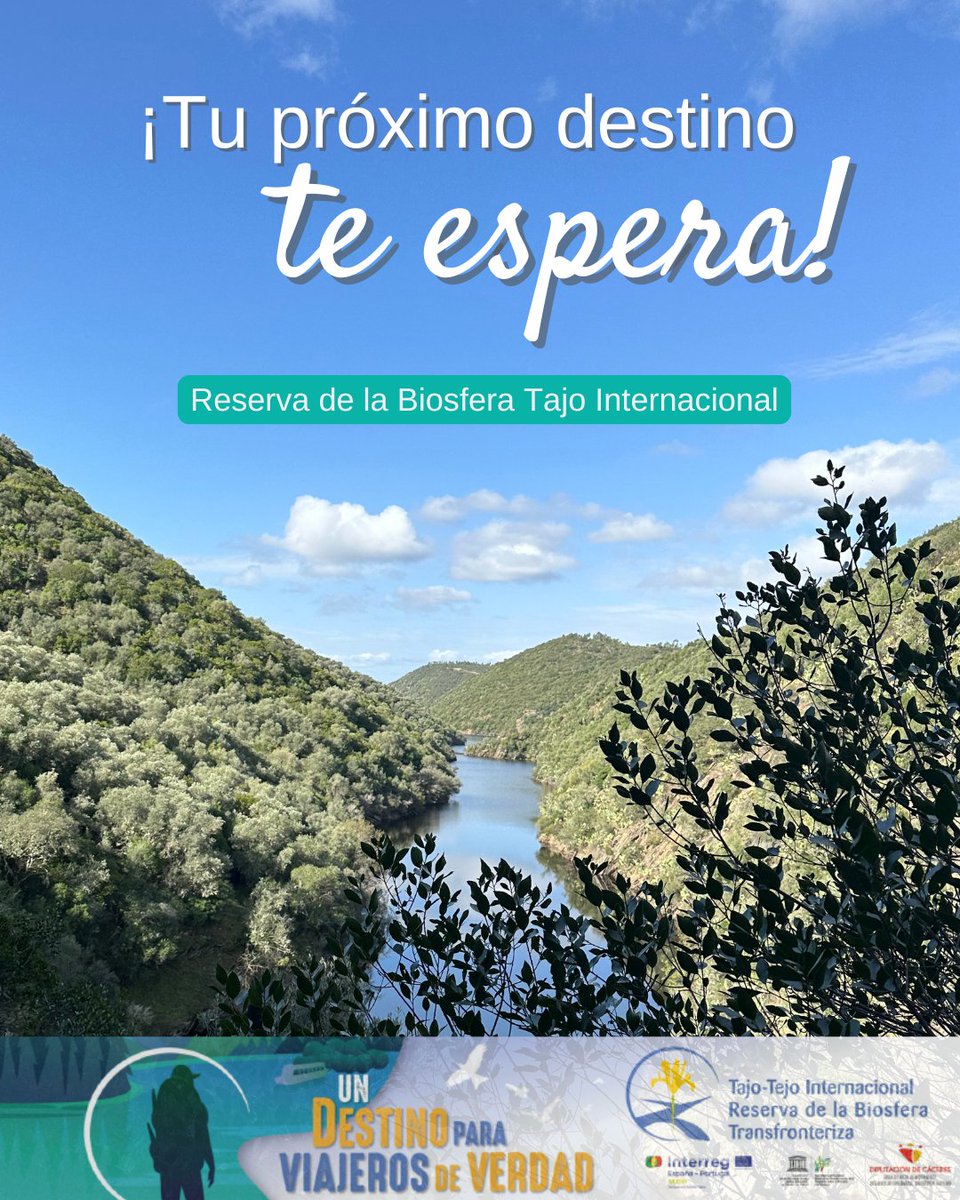 Tu próximo destino te espera… ¡Escápate a la Reserva de la Biosfera Tajo Internacional! 
Si estás buscando un plan de fin de semana diferente, rodeado de naturaleza, historia y aventura, este es tu momento.
📷 Prepara tu escapada
¿Te lo vas a perder? 
turismotajointernacional.es