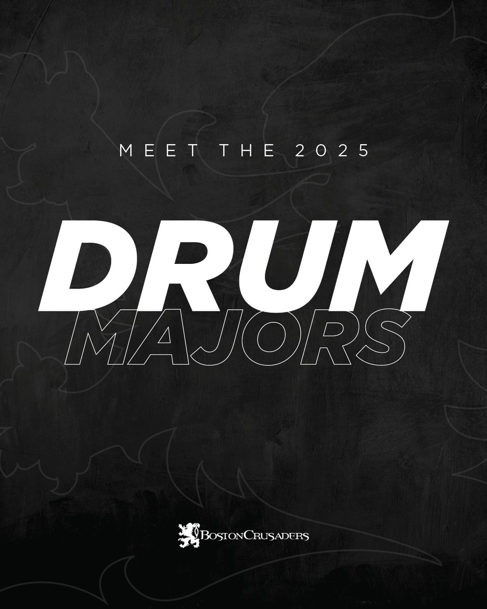 bostoncrusaders's tweet photo. Introducing your 2025 Boston Crusaders Drum Majors: Wes Booker, Joe Zishka, and Maddie Wielinga!

Together, these three will lead the 85th Anniversary edition of the Boston Crusaders into a historic season. Meet the team: https://t.co/ArKUj24Rqj https://t.co/bXcgjEgLKH