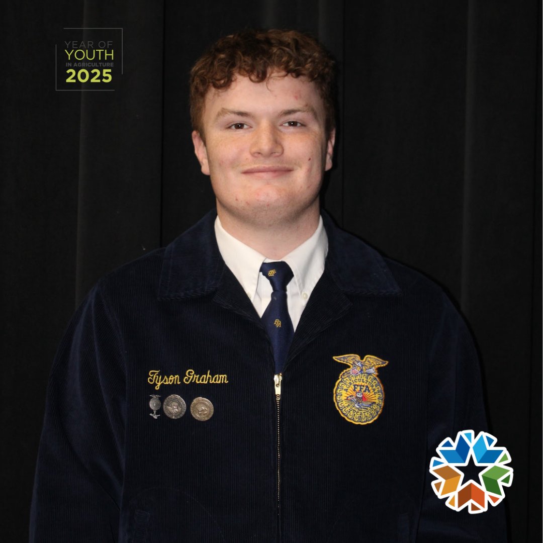 OklahomaAg's tweet photo. The Year of Youth in Agriculture Spotlight 🌟
Tyson Graham is a junior at Waurika High School and vice president of his FFA chapter. As a third-generation agriculturalist, he focuses on swine production and works at Farris Farms in forage production.
#OKAg | #AgYouth25 https://t.co/MA9wXcTpvw